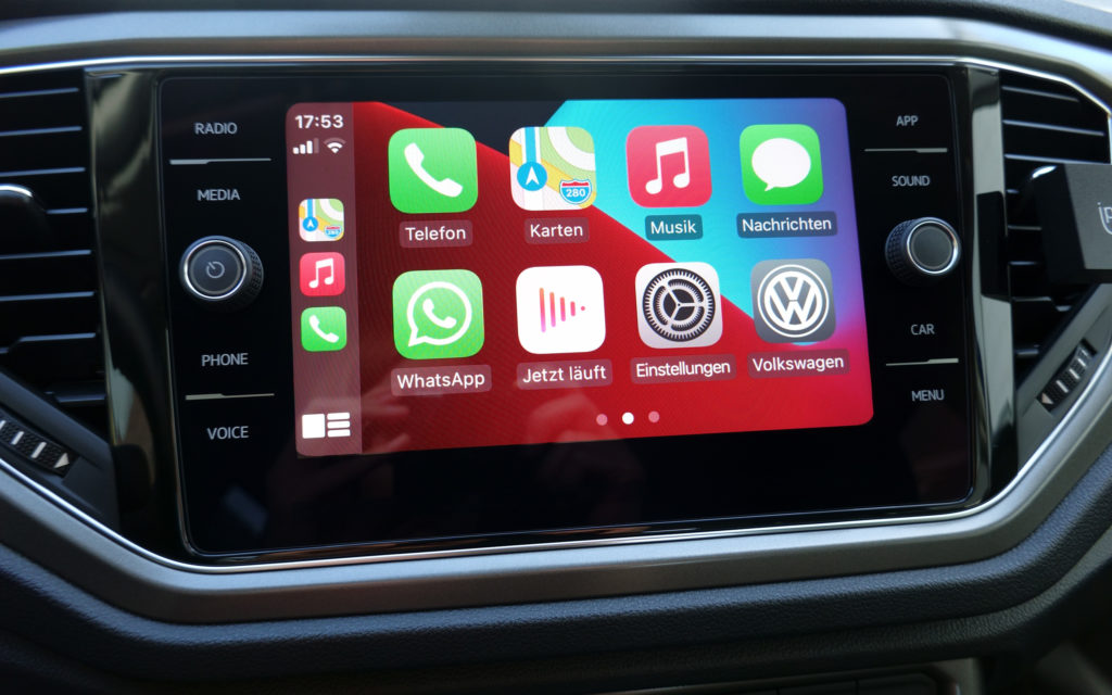 Apple CarPlay im VW T-Roc.